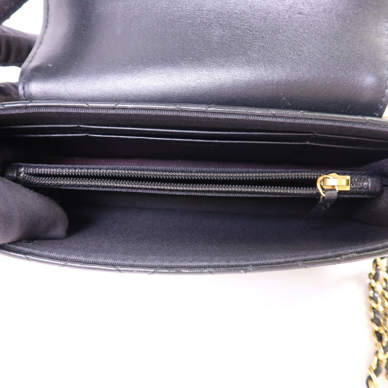 CHANEL 羊皮皮革Chain Shoulder Bag金扣鏈帶肩背袋-4