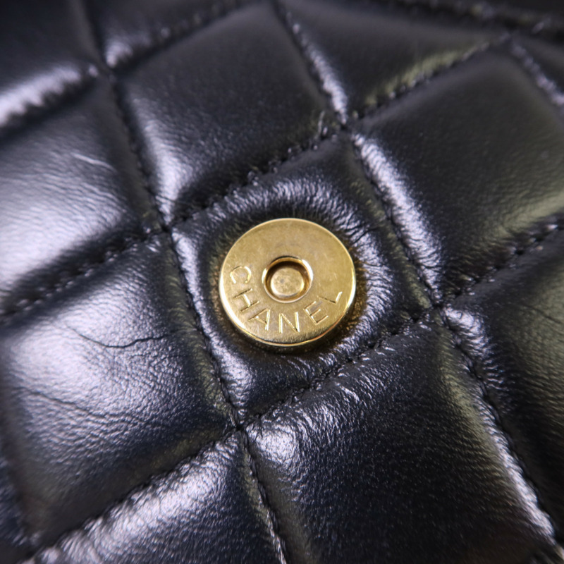 CHANEL 羊皮皮革Chain Shoulder Bag金扣鏈帶肩背袋-12