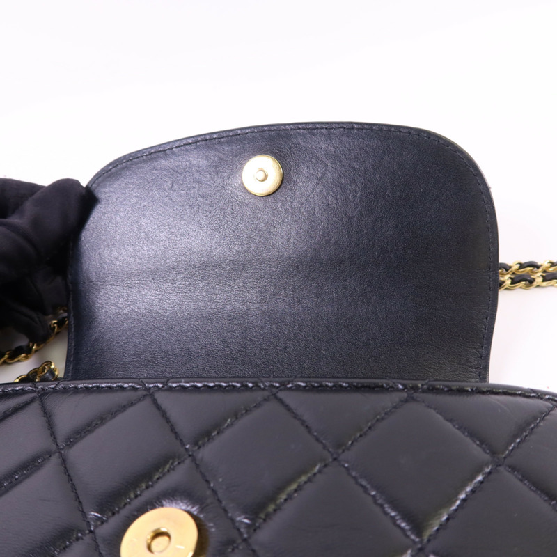 CHANEL 羊皮皮革Chain Shoulder Bag金扣鏈帶肩背袋-13