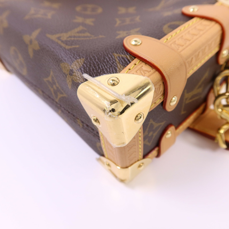 LOUIS VUITTON Monogram Side Trunk PM金扣手挽肩背兩用袋-10