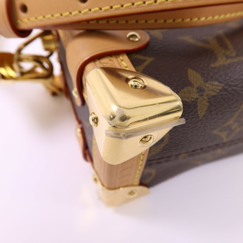 LOUIS VUITTON Monogram Side Trunk PM金扣手挽肩背兩用袋-13