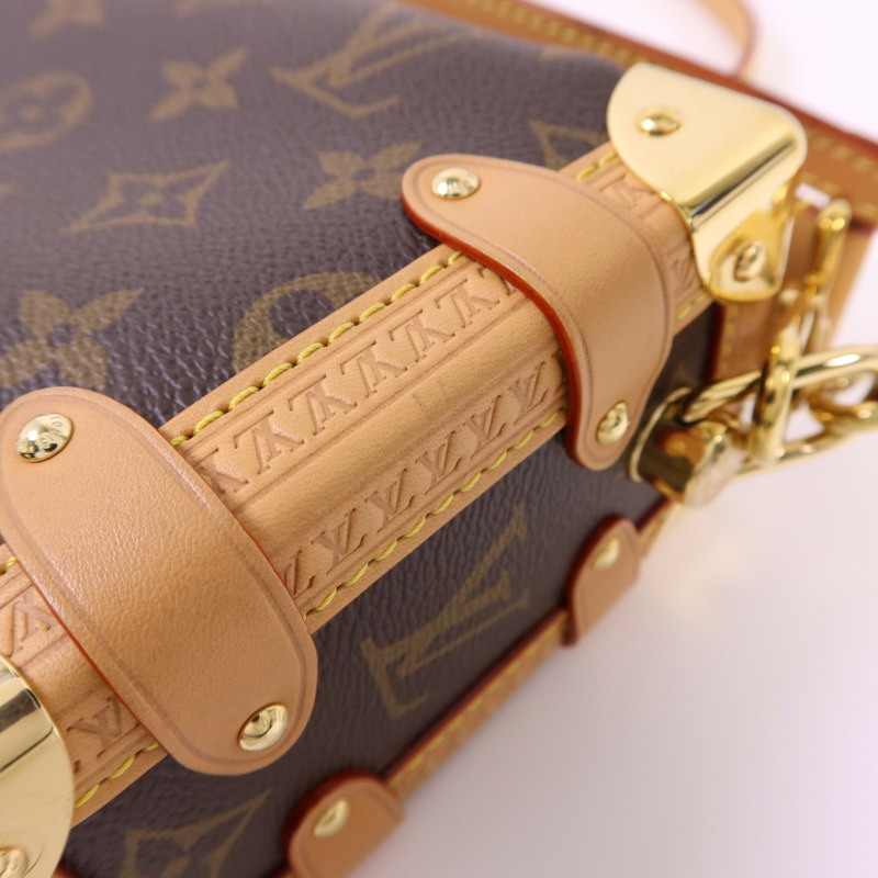 LOUIS VUITTON Monogram Side Trunk PM金扣手挽肩背兩用袋-14