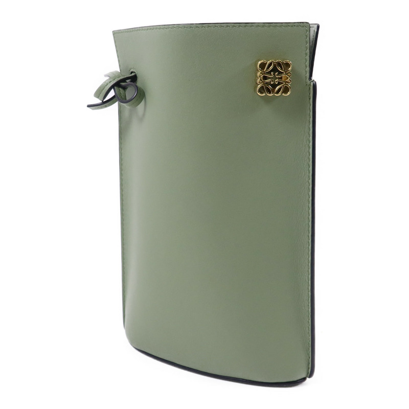 LOEWE 牛皮皮革Dice Pocket In Classic金扣肩背袋-2