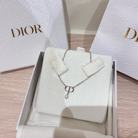 Dior Petit cd 銀色珍珠項鍊