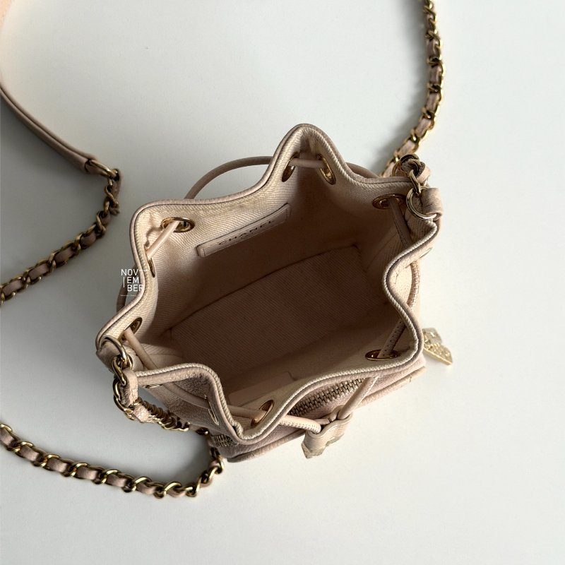 98🫰🏻Chanel 奶茶mini鍊條小水桶-3