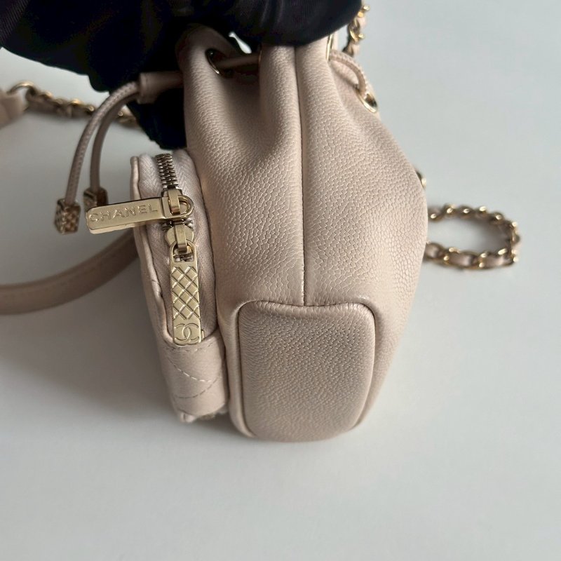 98🫰🏻Chanel 奶茶mini鍊條小水桶-8
