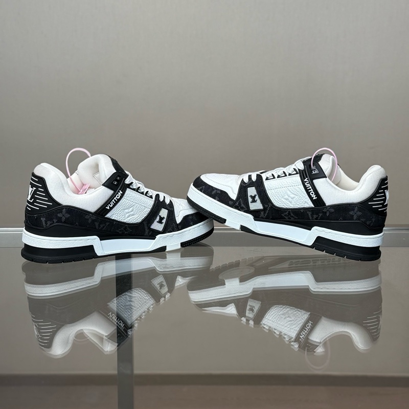 LOUIS VUITTON/路易威登 LV Trainer 熊貓 黑白牛仔尺碼/40码-3