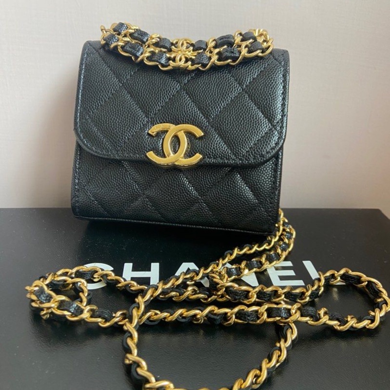 九成新22K荔枝黑金小廢包-5