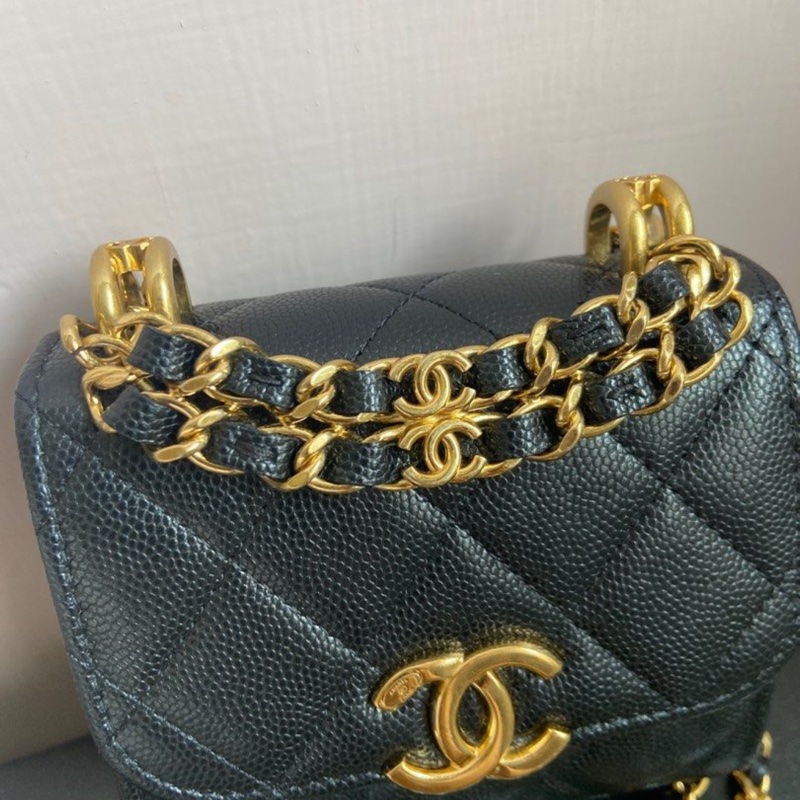 九成新22K荔枝黑金小廢包-13