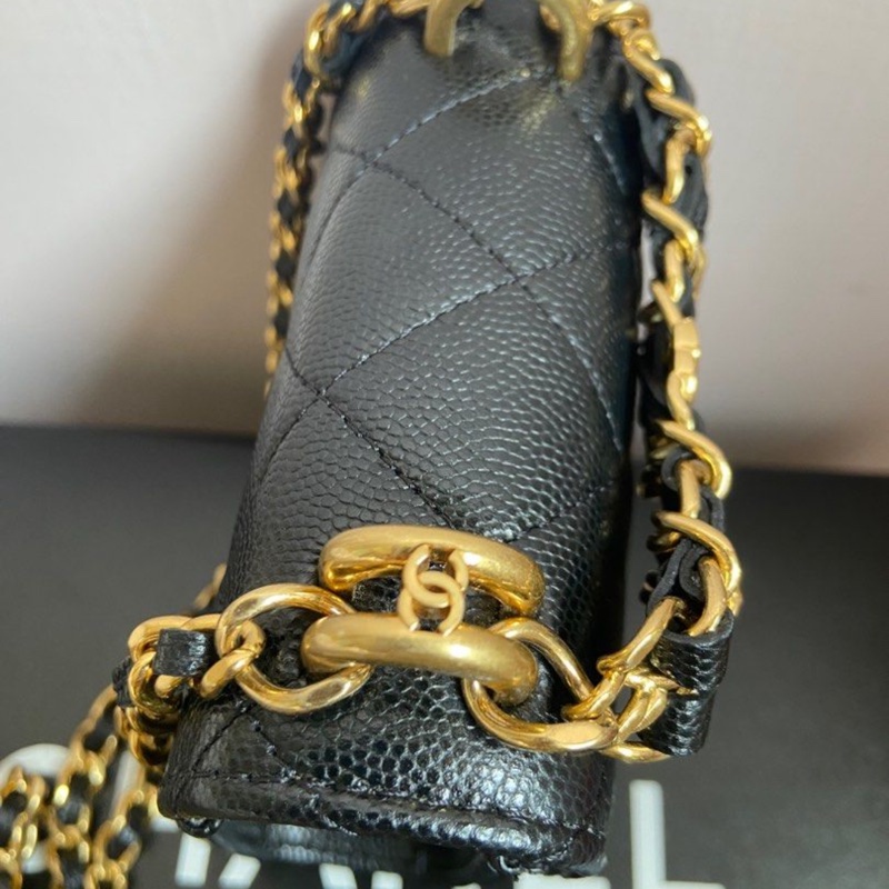 九成新22K荔枝黑金小廢包-14