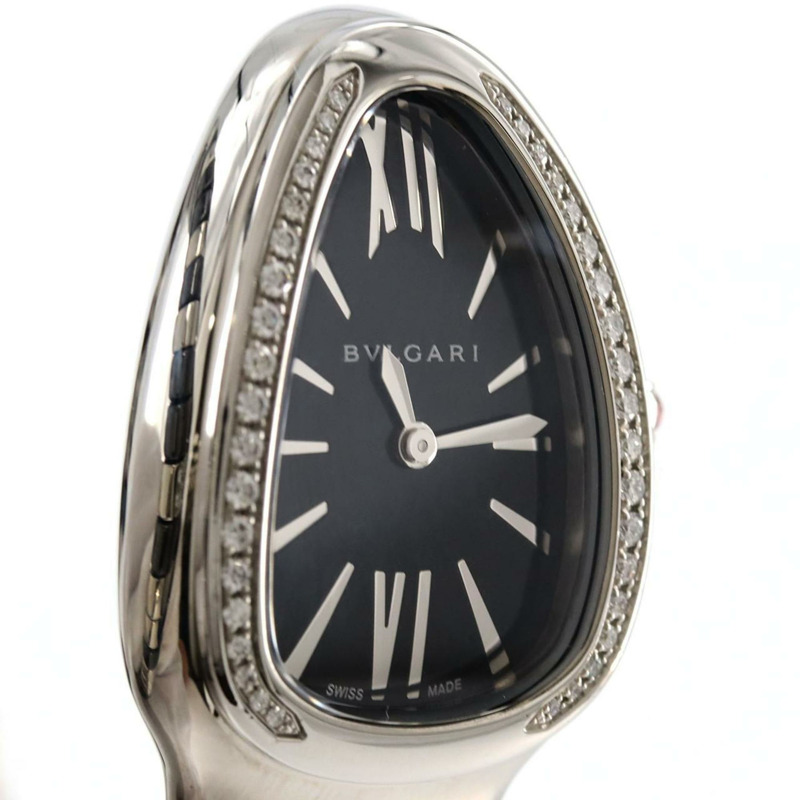 寶格麗 Serpenti Spiga D 手環（小號）SP35S SP35BSDBCSD1.1T 不鏽鋼石英錶-6