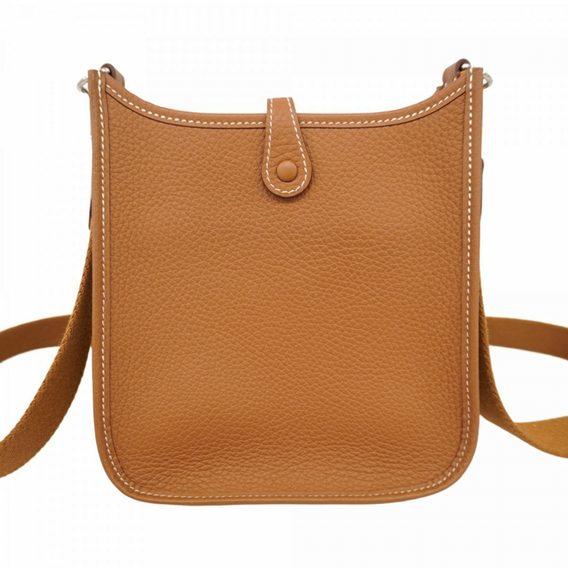 愛馬仕 Hermès Evelyn TPM Taurillon Clemence 女士單肩包,金色,K 字印記-8