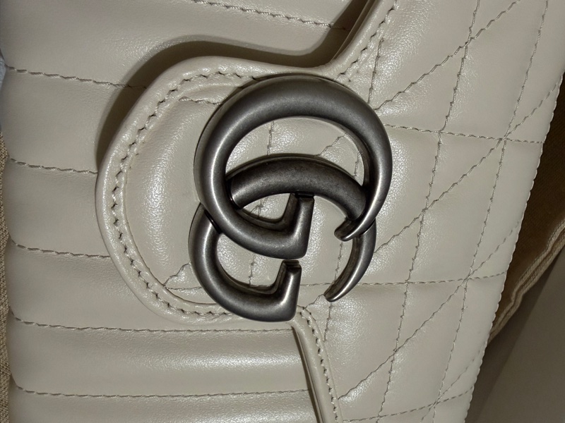 GUCCI 白色馬夢woc鏈條包-2