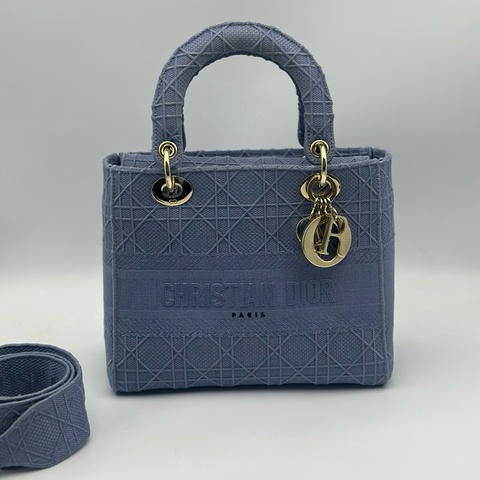 Dior迪奥戴妃五格蓝色藤格纹