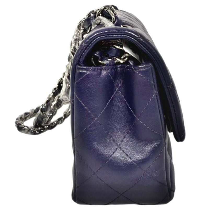 [2408] Chanel CF 紫色(羊皮) 大mini 斜挎包 銀扣-2