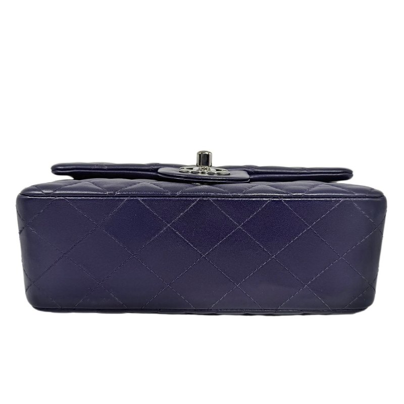 [2408] Chanel CF 紫色(羊皮) 大mini 斜挎包 銀扣-4