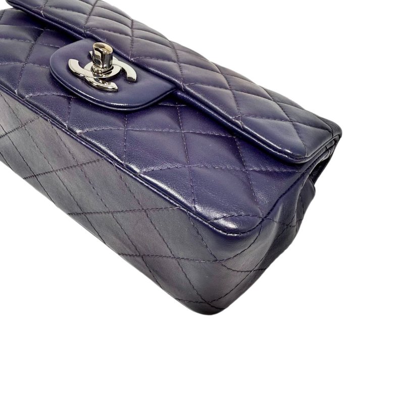 [2408] Chanel CF 紫色(羊皮) 大mini 斜挎包 銀扣-7