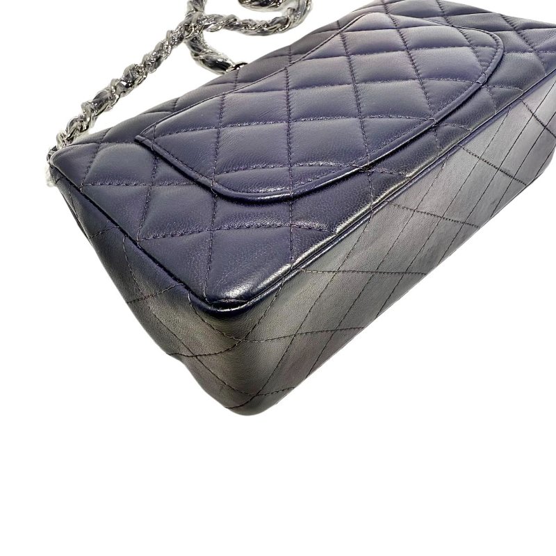 [2408] Chanel CF 紫色(羊皮) 大mini 斜挎包 銀扣-9