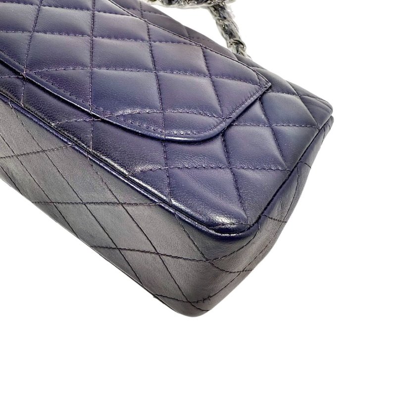 [2408] Chanel CF 紫色(羊皮) 大mini 斜挎包 銀扣-10