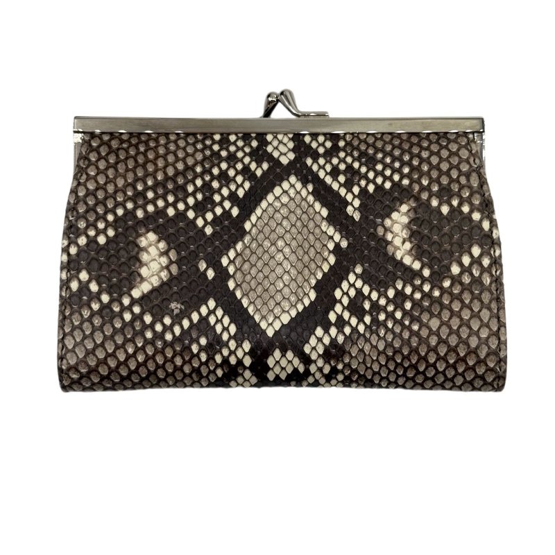 ［1766］普拉達 PRADA 蛇皮拼色手提包 黑色 蛇皮 銀扣-23