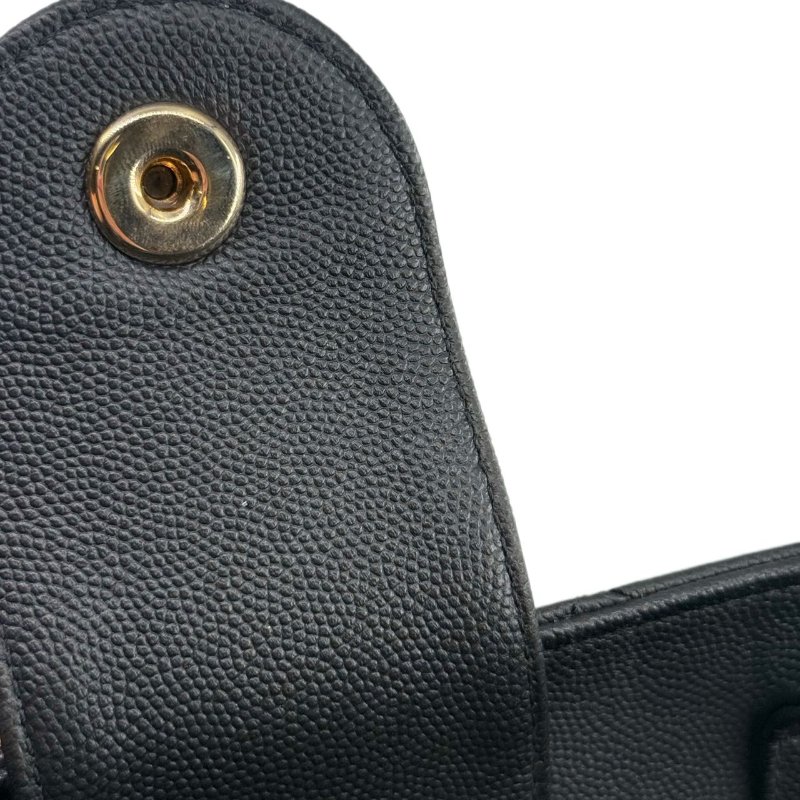 [ 2501 ] 香奈兒 Chanel 托特包（黑色）手提包 大號 荔枝皮 金扣-16