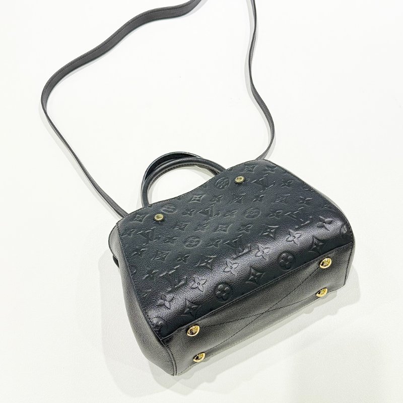 Louis Vuitton -  黑色牛皮壓紋蒙田包 BB-1