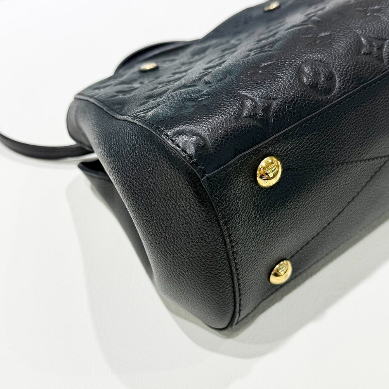 Louis Vuitton -  黑色牛皮壓紋蒙田包 BB-5