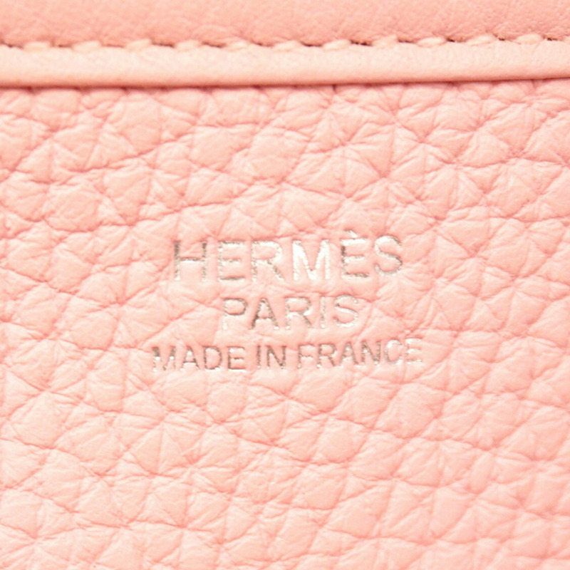 愛馬仕 Hermès Evelyn 3PM 女士單背包，採用 Taurillon Clemence 皮革，飾以櫻花玫瑰 T 字印記。-4