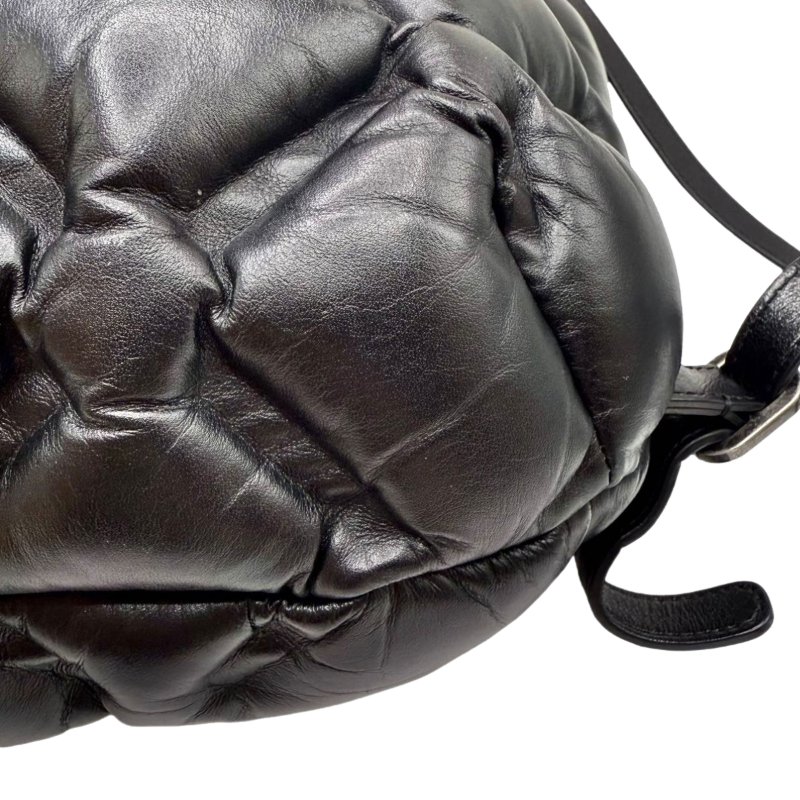 ［2416］香奈兒 Chanel 泡芙雙肩包 黑色 羊皮 小號-8