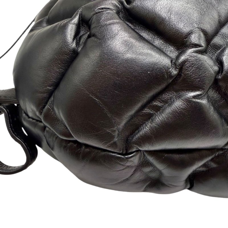 ［2416］香奈兒 Chanel 泡芙雙肩包 黑色 羊皮 小號-9