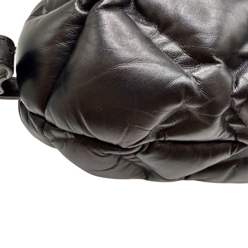 ［2416］香奈兒 Chanel 泡芙雙肩包 黑色 羊皮 小號-11