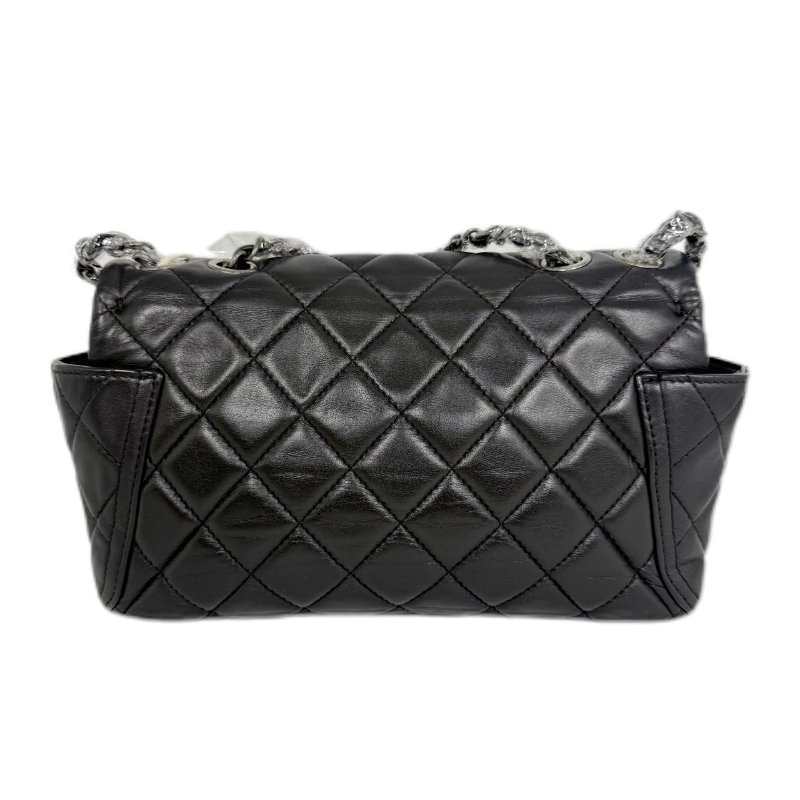 [2488] 香奈兒 Chanel CF 黑色(羊皮) 斜挎包 中號-1