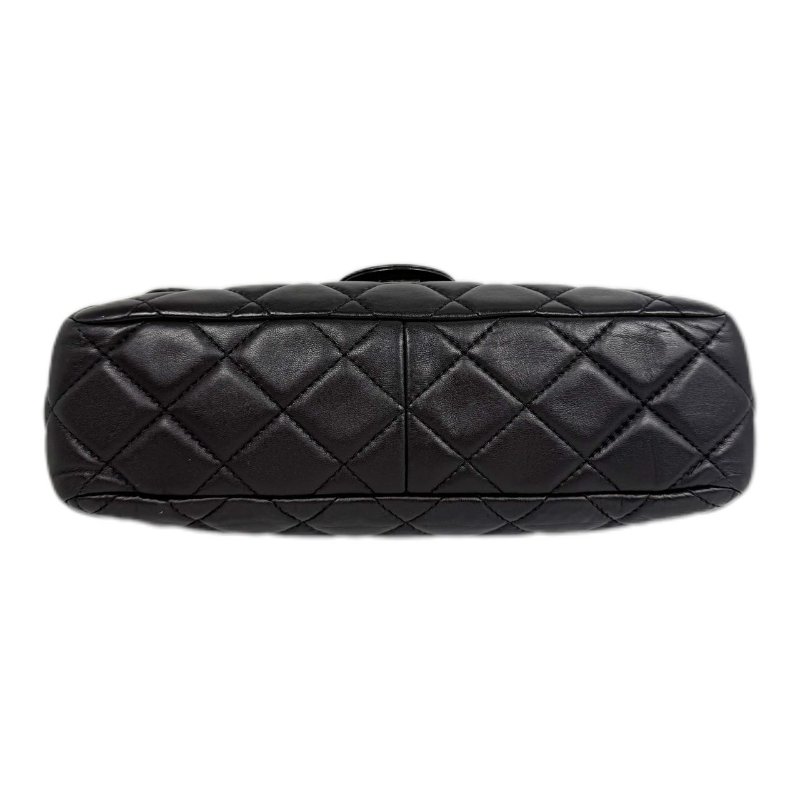 [2488] 香奈兒 Chanel CF 黑色(羊皮) 斜挎包 中號-4