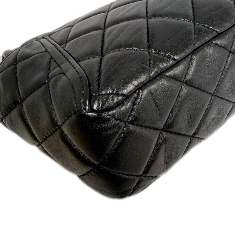 [2488] 香奈兒 Chanel CF 黑色(羊皮) 斜挎包 中號-8