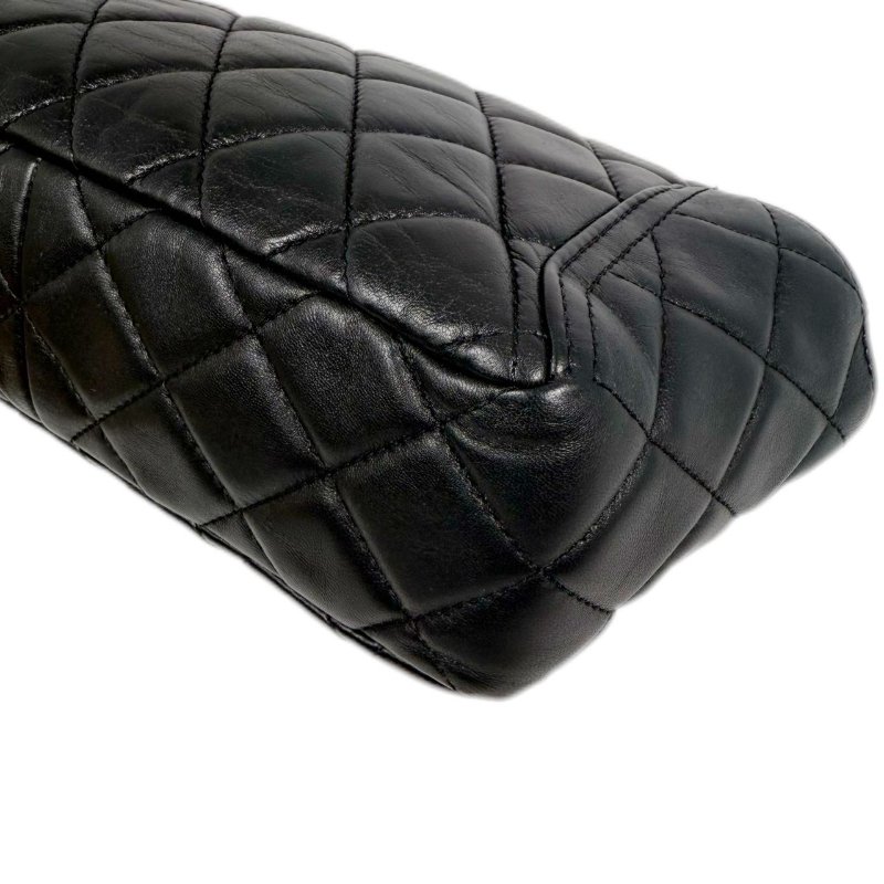 [2488] 香奈兒 Chanel CF 黑色(羊皮) 斜挎包 中號-9