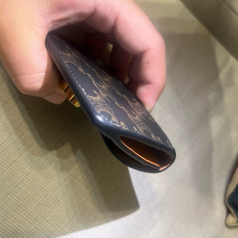 CELINE Triomphe Compact經典LOGO印花信用卡證件名片零錢包-9