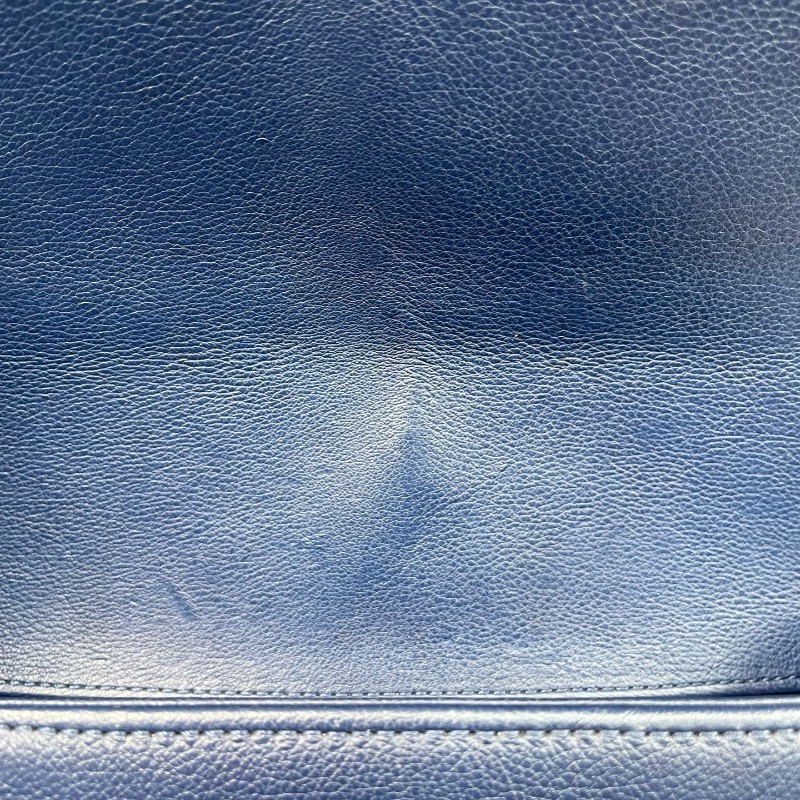 Chanel香奈兒 藏藍色全皮中號leboy鏈條包-19