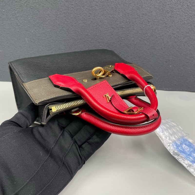 LV路易威登 全皮拼色City steamer 手提包肩背包-5