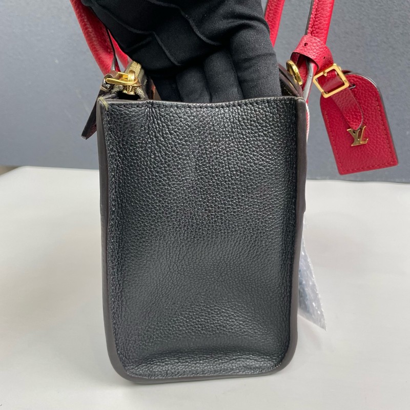 LV路易威登 全皮拼色City steamer 手提包肩背包-12