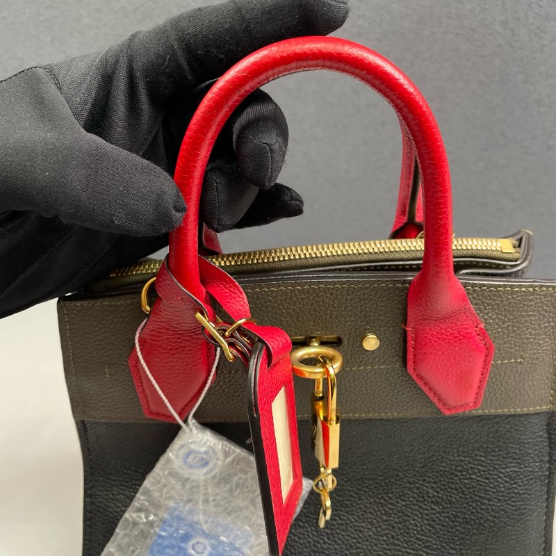 LV路易威登 全皮拼色City steamer 手提包肩背包-16