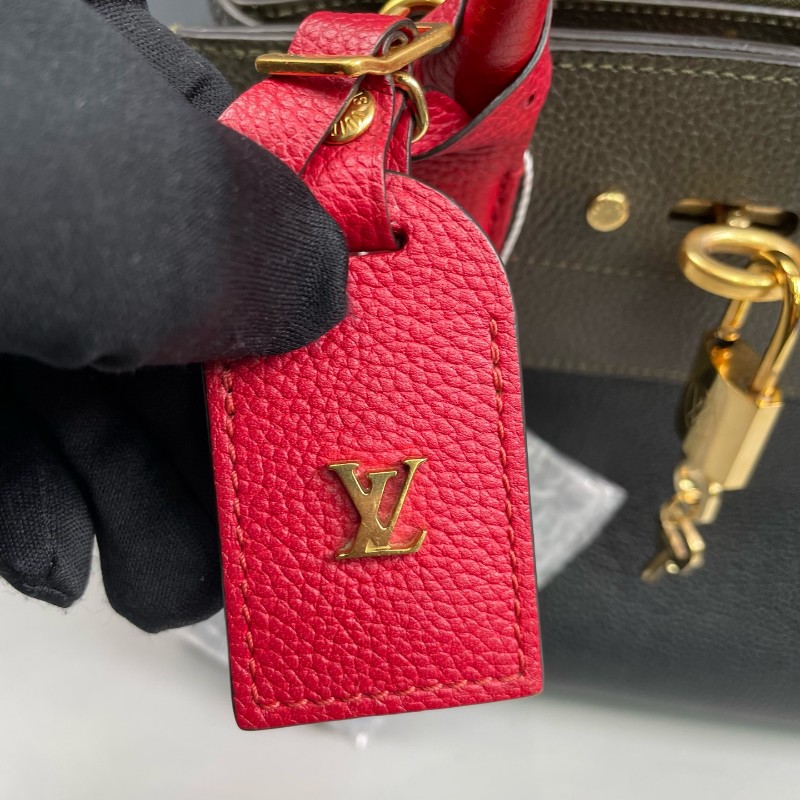 LV路易威登 全皮拼色City steamer 手提包肩背包-17