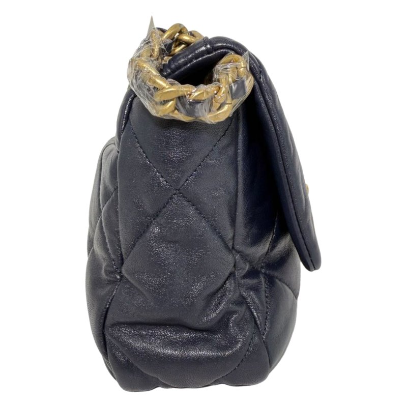 [2574] 香奈兒  Chanel 19BAG 藏藍色斜挎包 羊皮 小號-2