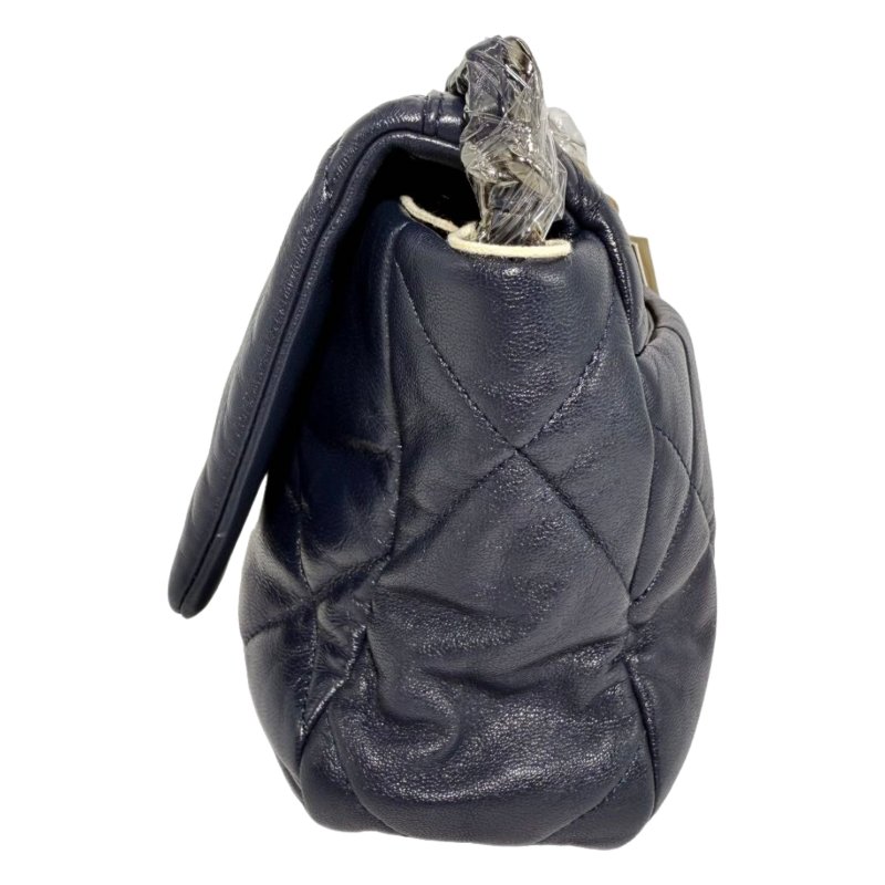 [2574] 香奈兒  Chanel 19BAG 藏藍色斜挎包 羊皮 小號-3