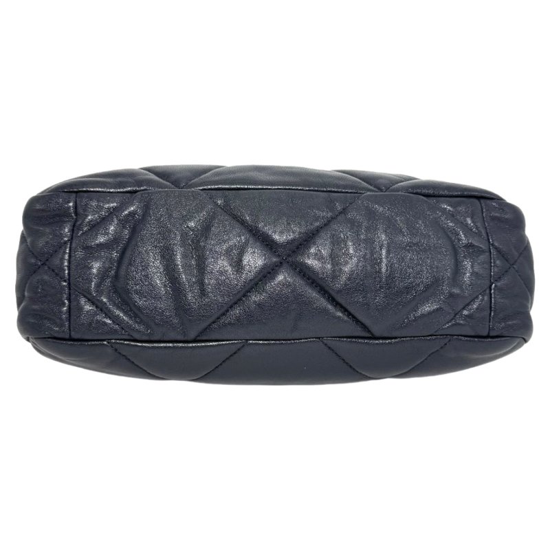 [2574] 香奈兒  Chanel 19BAG 藏藍色斜挎包 羊皮 小號-4