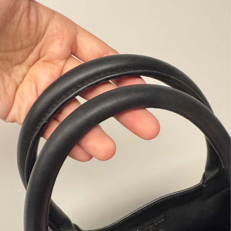 Dior 迪奧中號黃金尺寸 黑色立體浮雕logo Dior Book Tote牛皮托特包 沙灘包 購物袋-15