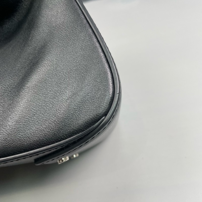 Alexander wang 黑色全皮Ryan抽繩肩背包-20