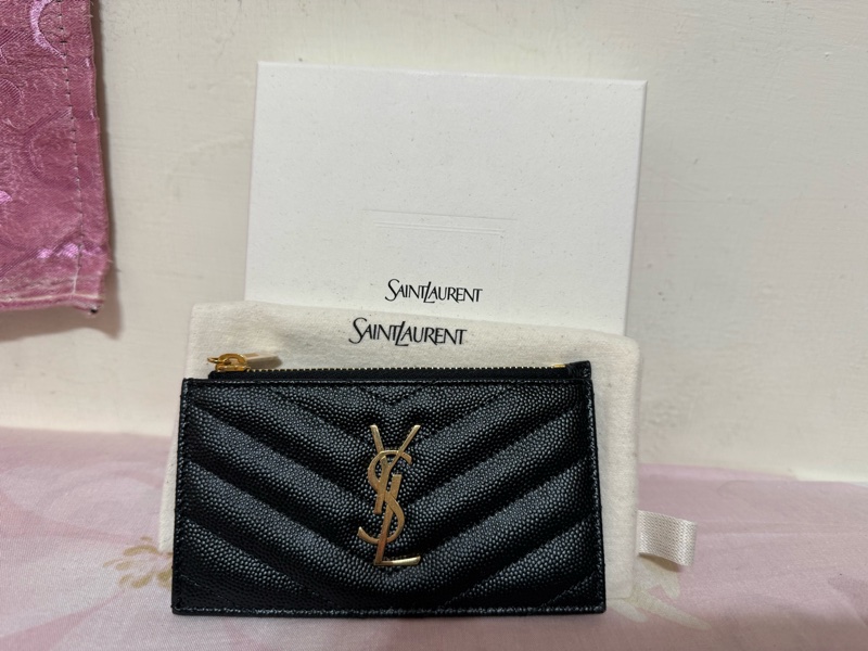 YSL 黑金零錢卡夾-6