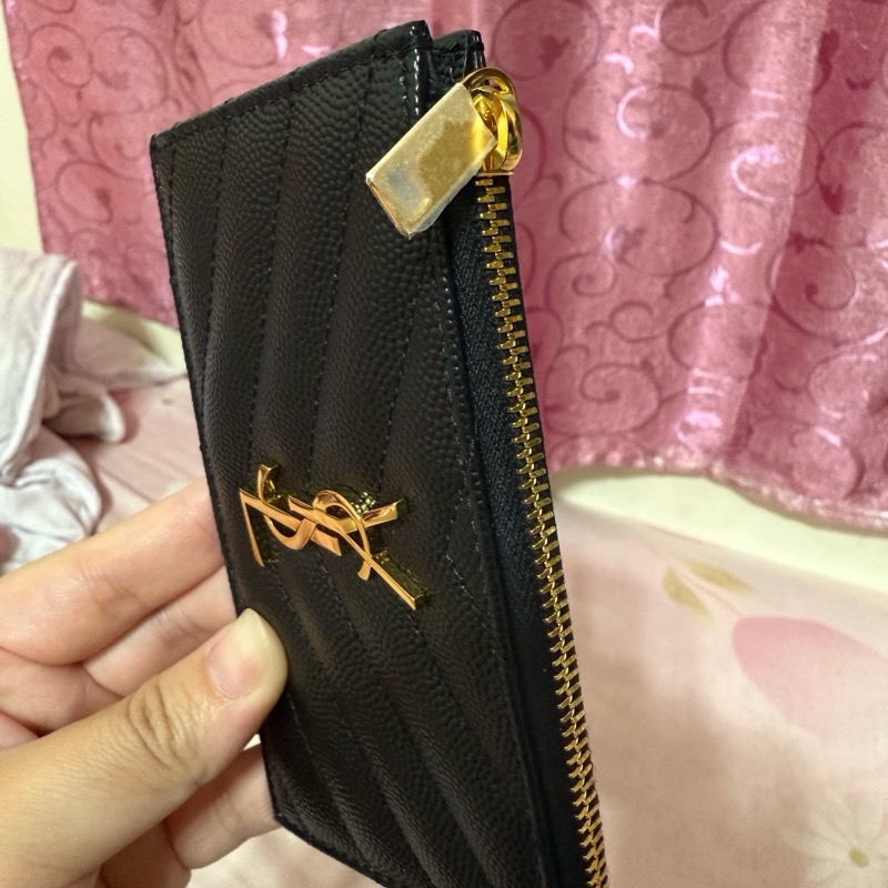 YSL 黑金零錢卡夾-1