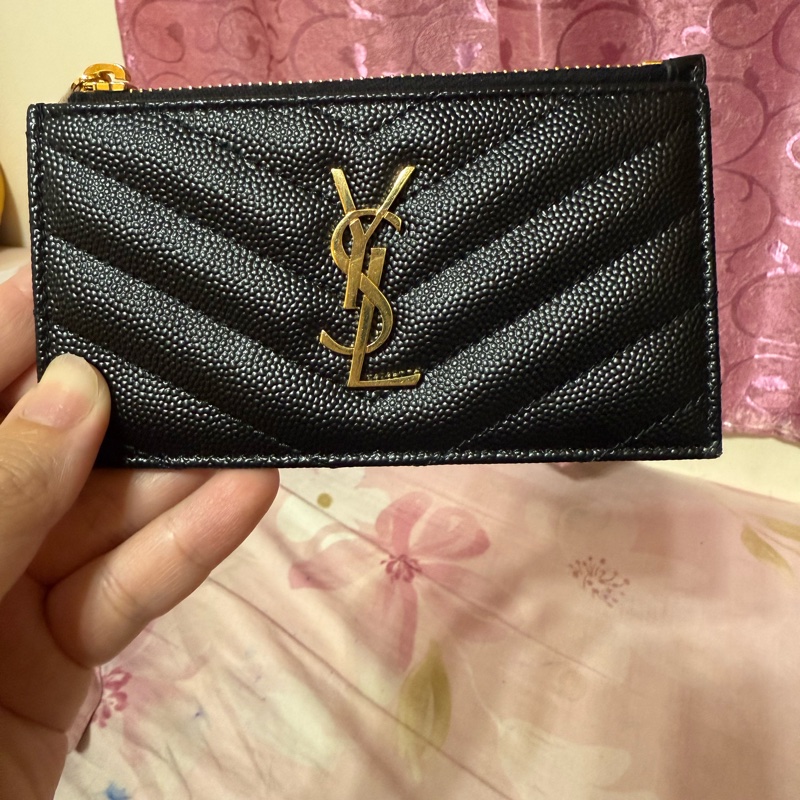 YSL 黑金零錢卡夾-5