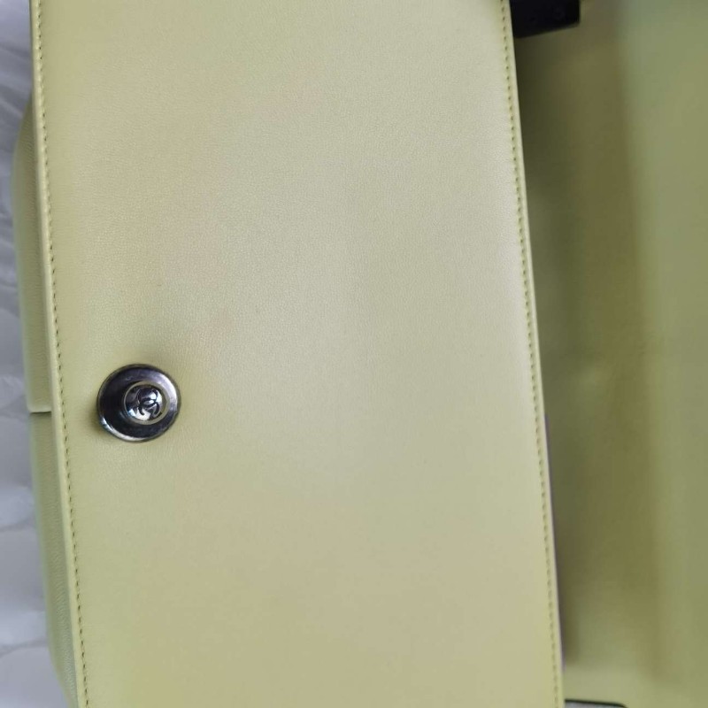 CHANEL LEBOY 中號25cm 羊皮V紋肩背包-32